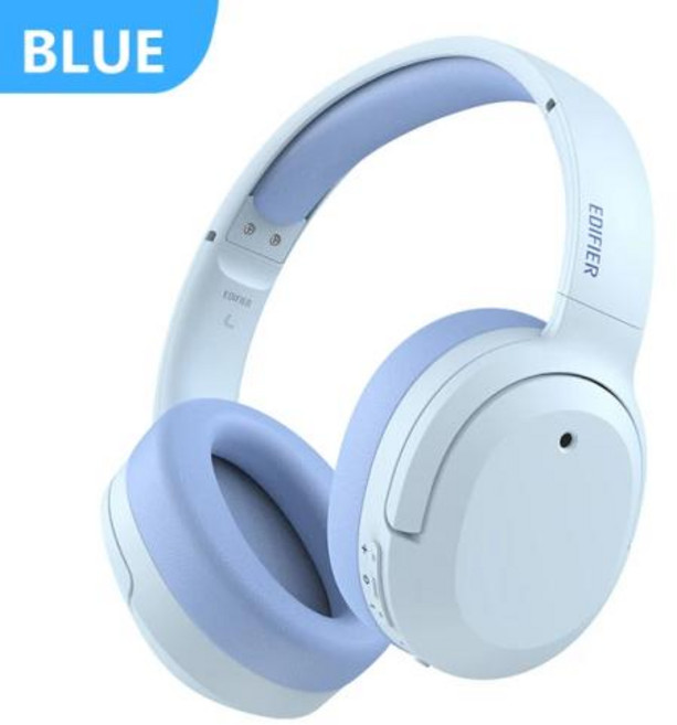에디파이어 W820NB 플러스-43dB 노이즈 캔슬링 헤드폰 무선 블루투스 헤드셋 ANC 고해상도 사운드 LDAC 코덱 49H, 없음, 1) W820NB Plus Blue