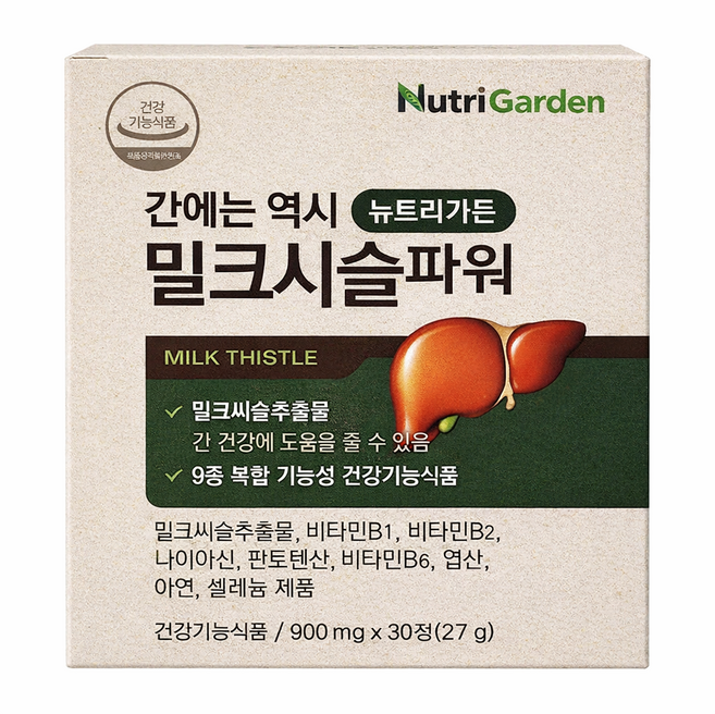 뉴트리가든 밀크시슬 파워 900mg*30t, 1정, 1개