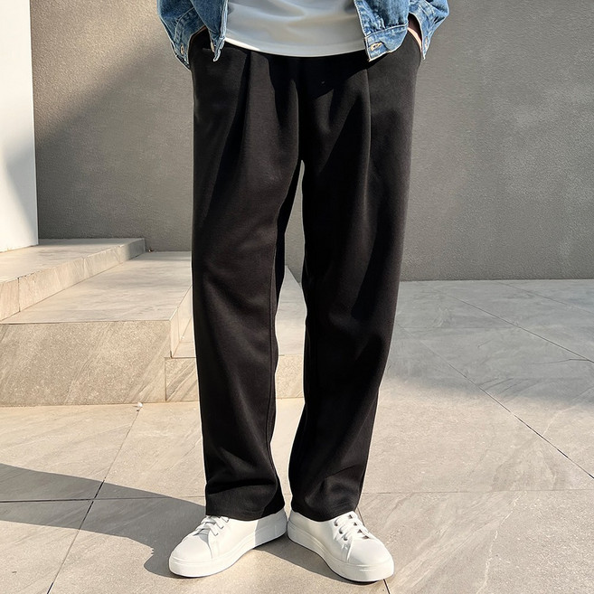 더맨쉽 데일리 스웨트 딥원턱 통바지 와이드 트레이닝 팬츠 SPTCP17011