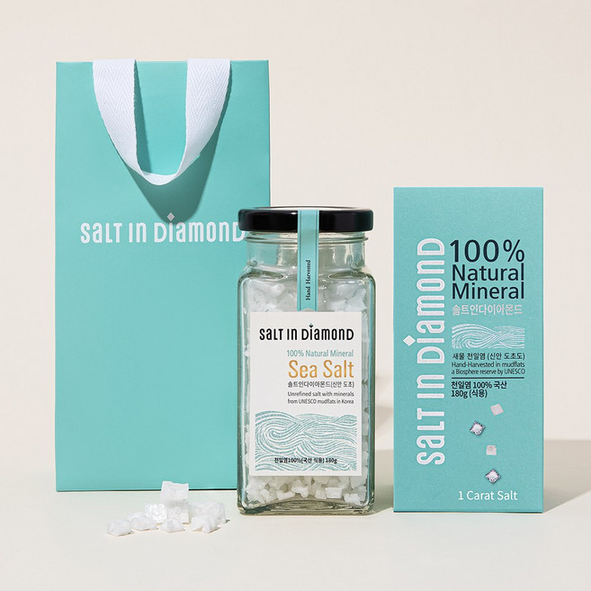 솔트인다이아몬드 본품(3개) 미네랄 소금 큐브 솔트 프리미엄 천일염 간수뺀, 180g, 3개