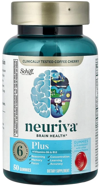 쉬프 Neuriva 브레인 헬쓰+비타민 B6 B12 딸기맛 구미젤리 50개, 1개, 50정 - 쿠팡
