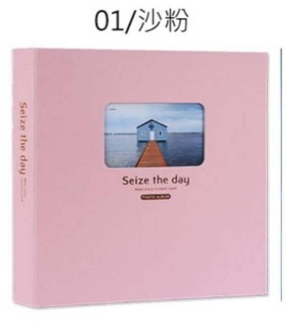 珠友 PH-06628-A 6K三孔活頁相本/相簿相冊/照片收納冊-黑色內頁, PH-06631-A 01 沙粉