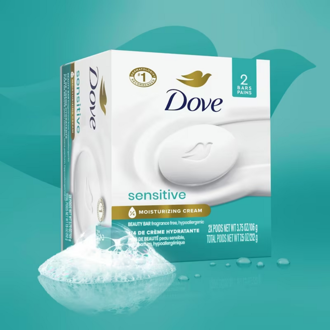 도브 미국산 비누 센시티브 뷰티바, 212g, 8개입