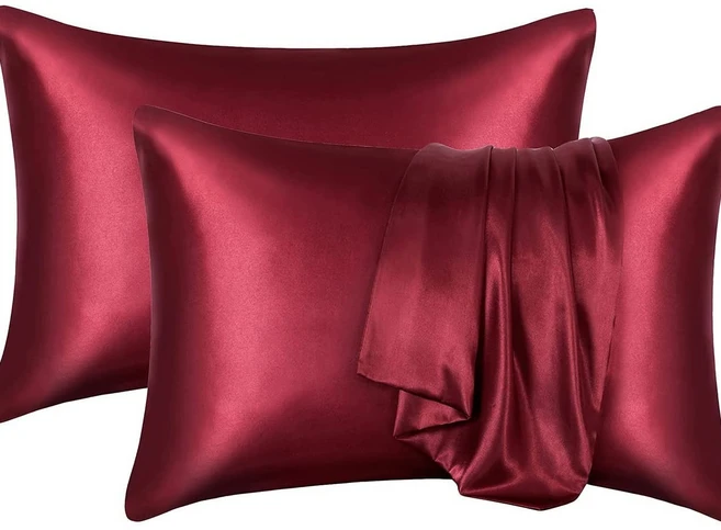 고급 실크 새틴 단색 곱슬 탈모 정전기 방지 호텔 베개커버 2P (4060) - 쿠팡