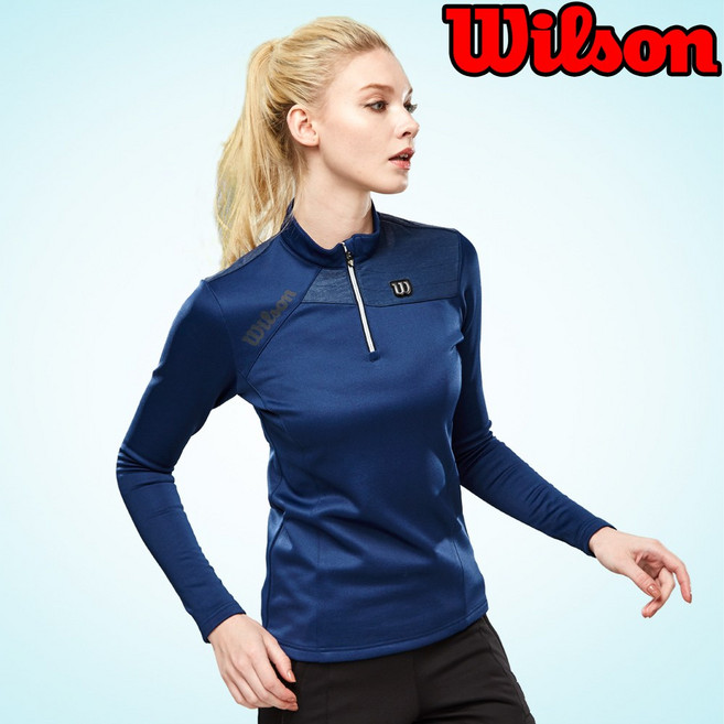 윌슨 브랜드특가 563FNV 여성용 기모 집업 긴팔 티셔츠