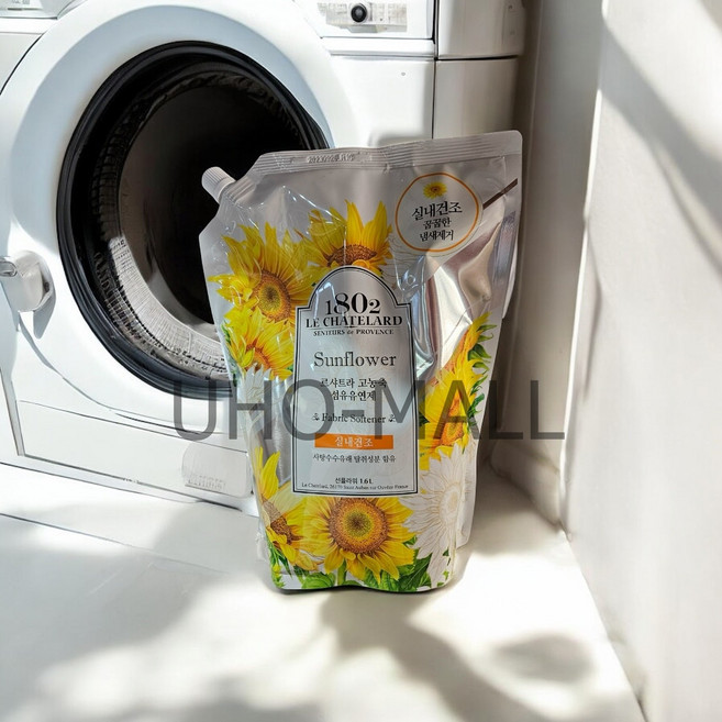 애경 르샤트라 섬유유연제 실내건조 1.6L 리필캡형 1개입 선플라워