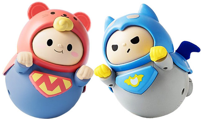 MDC 슈퍼베이비 배트베이비 오뚝이 장난감 / 출산 백일선물, 1개