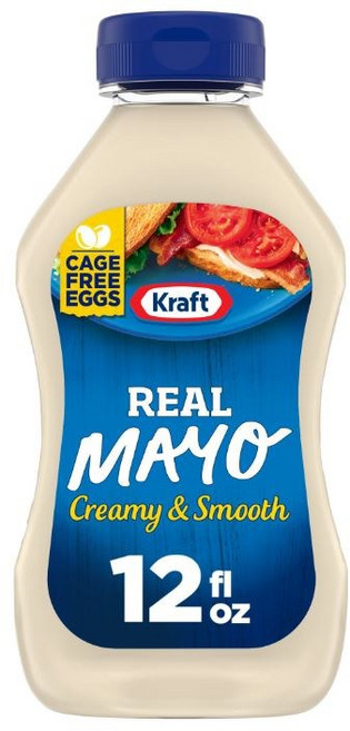 Kraft Real Mayo Creamy Smooth Mayonnaise (12 fl oz Squeeze Bottle), 1개, 340.19g