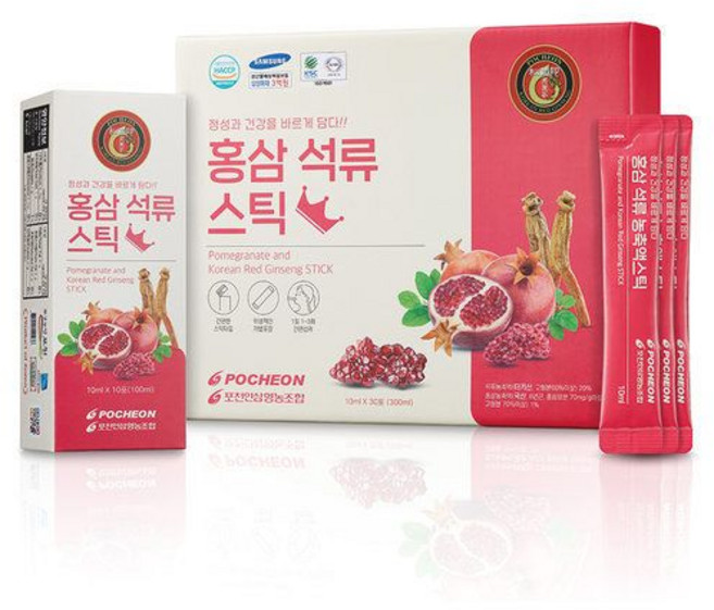 홍삼석류스틱 10ml X 30포 석류/석류즙/홍삼스틱, 1개