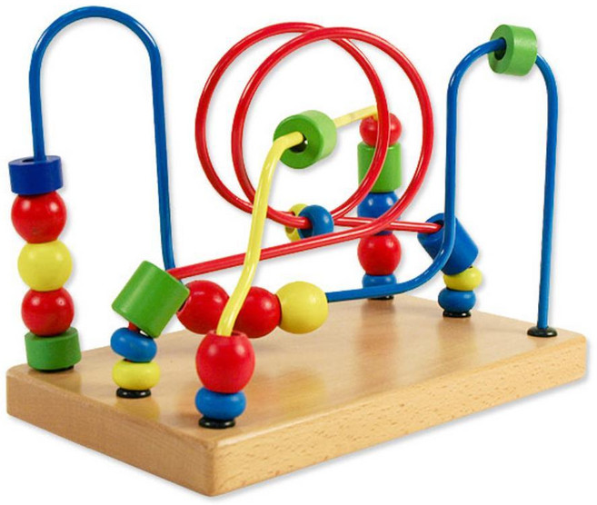18개월 협응력 도형놀이 롤러코스터 구슬놀이 교구, 1개