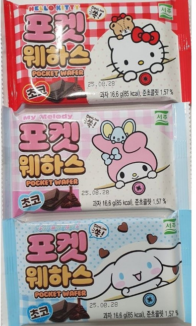 서주 포켓 허니 버터 와플 과자 (랜덤발송), 18개, 17g