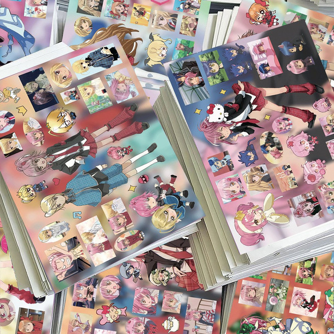 로테오 일본 애니 다꾸 스티커, 1세트, 캐릭캐릭체인지