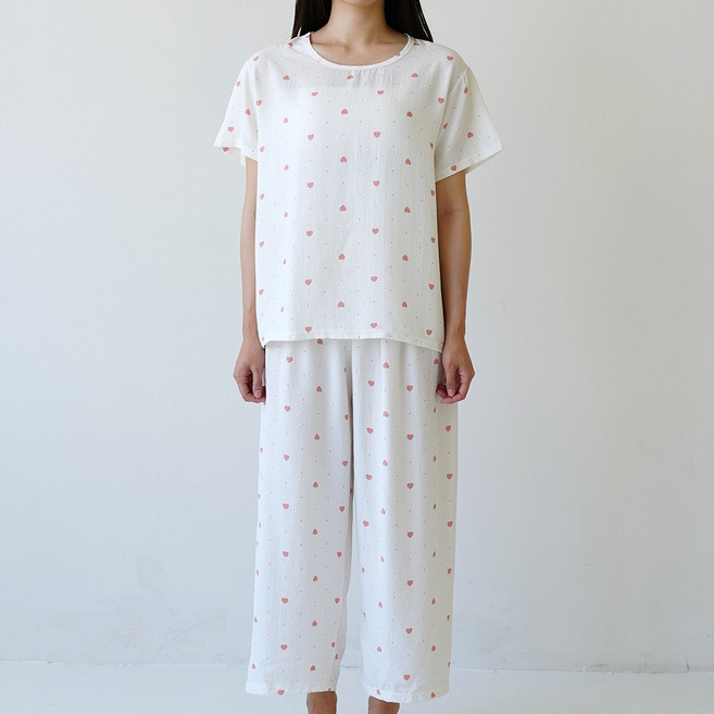 엘라운지 데일리 썸머 라운드 투피스 파자마 세트