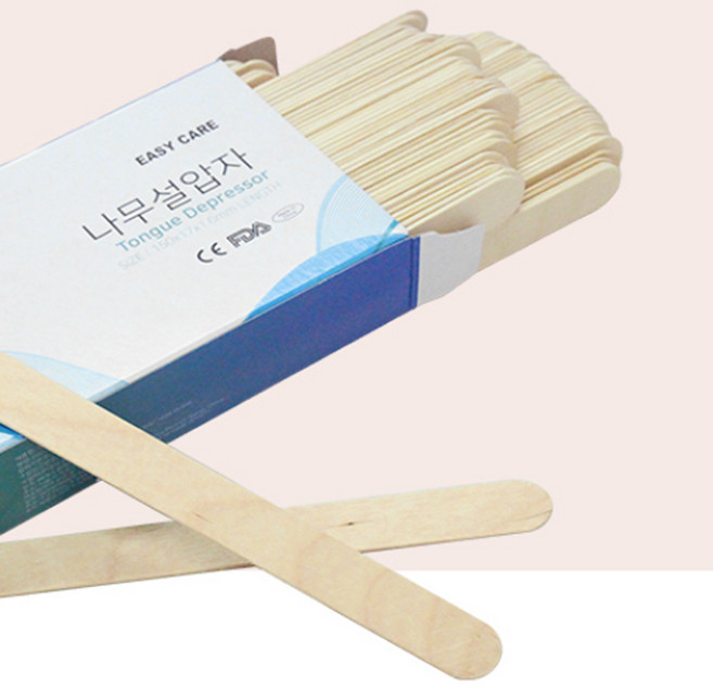 설압자 일회용 나무 혀누르개 스파출라 의료용 스틱 스파츌라 스파츌러, 100개