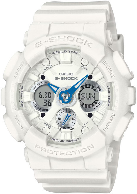 CASIO 卡西歐 G-SHOCK 女款中型款式的防護運動手錶 GMA-S120SA-7A2JF