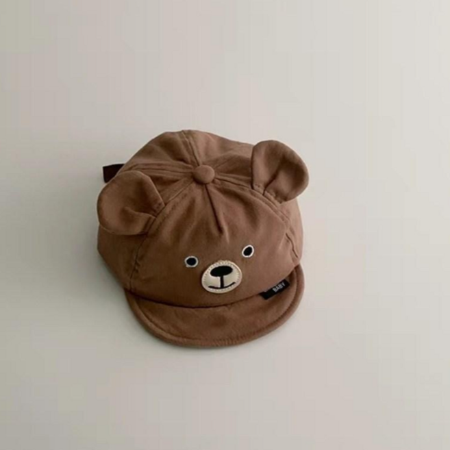 백백이나라 유아용 곰돌이 캡모자