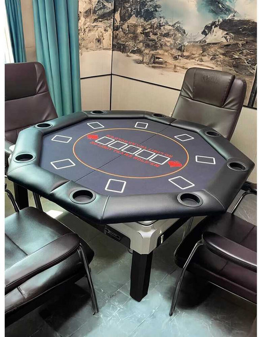 접이식 홀덤 테이블 블랙잭 게임 포커 보드 게임 칩, 1개, 붉은색 4단 팔각 테이블