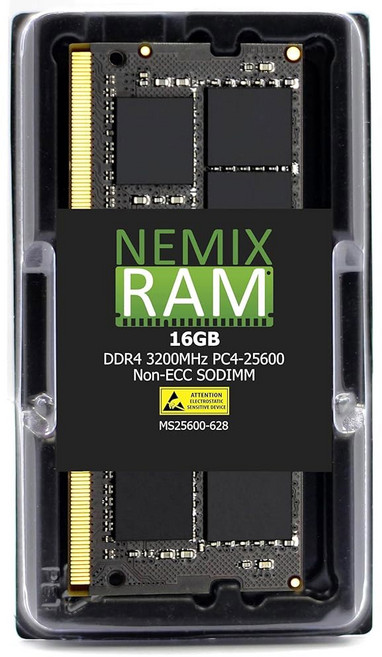 NEMIX RAM 16GB1X16GB DDR4 2666MHZ PC4-21300 2Rx8 1.2V 260핀 ECC 언버퍼드 SODIMM NAS 메모리 Synology 디스크스테이, NEMIX RAM 16GB(1X16GB) DDR4 26