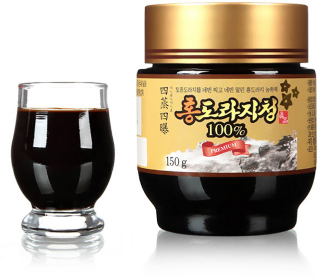 북설악 4증 4포 국내산 3년근 홍도라지청 150g, 2개, 1개입