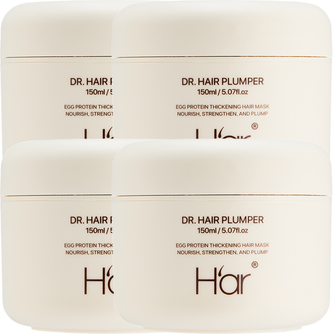 2위 - 하아르 계란유래 단백질 닥터헤어플럼퍼 헤어팩 트리트먼트, 4개, 150ml
