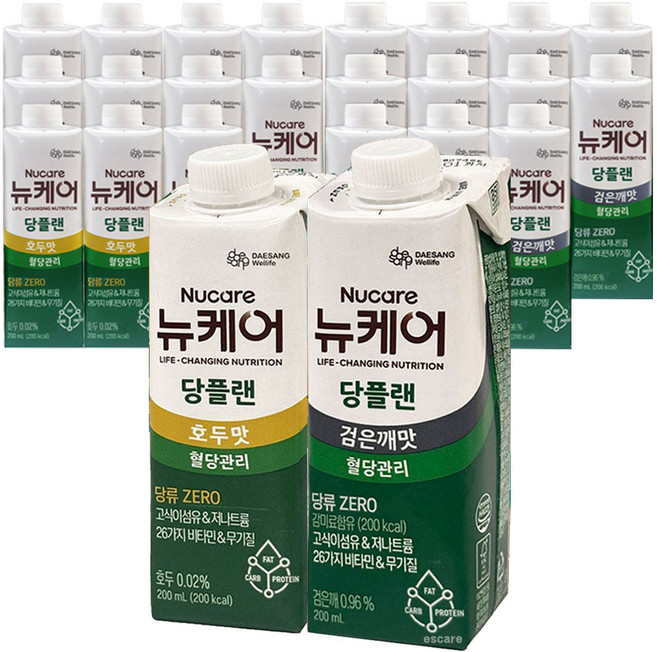 뉴케어 당플랜 검은깨맛+호두맛, 200ml, 24개