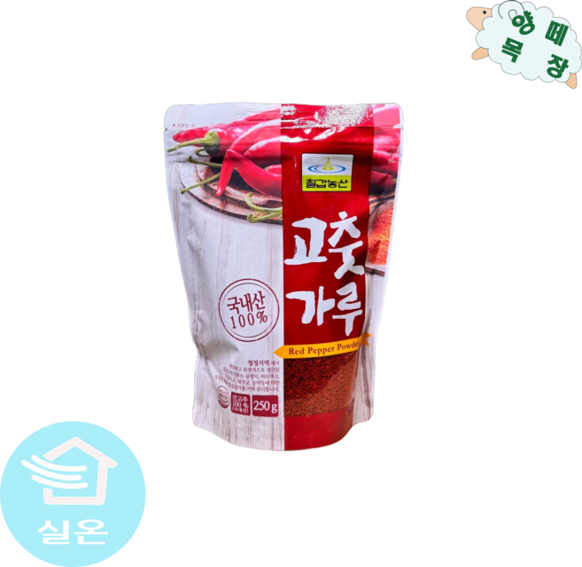칠갑농산 고춧가루 100% 국산 고추, 250g, 20개