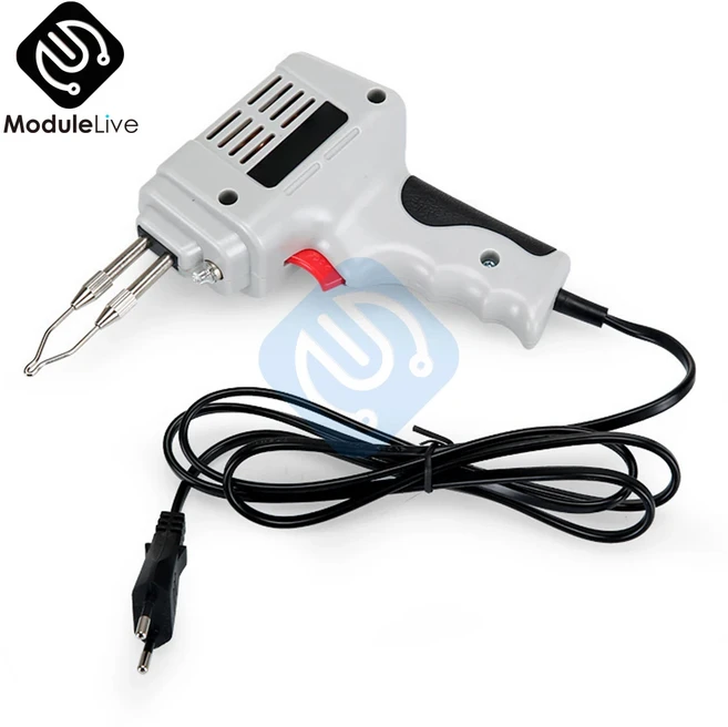 산업용 고전력 전기 다리미 100W 220V 용접 납땜 총 EU 플러그 토치 수리 도구 공기 와이어 히트 건, [01] Silver, 01 Silver