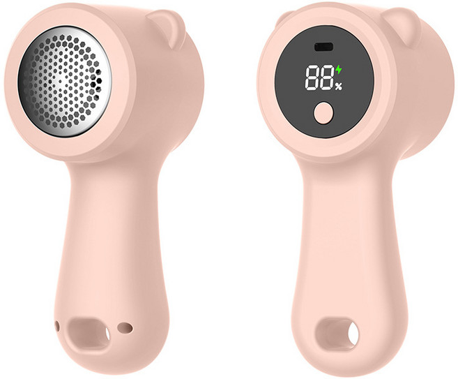 니치유 휴대용 6중날 USB 충전식 옷 보풀제거기 1위 세탁소용 가정용, 핑크