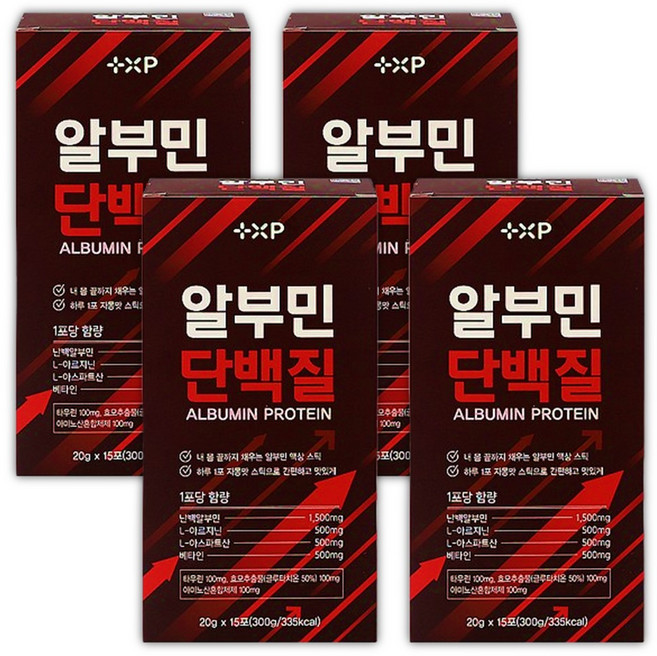 마시는 난백 액상 알부민 단백질 플러스 고순도 프리미엄 골드 아르기닌 아미노산 활력 피로회복, 15회분, 4개