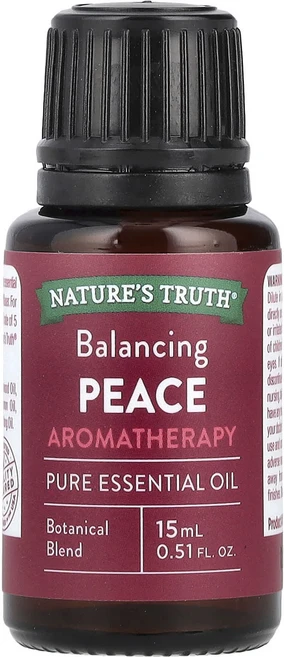 Nature's Truth Pure Essential Oil Balancing Peace 0.51 fl oz (15 ml), NaturesTruthPureEssentialOilBa, 1개, 15ml - 쿠팡