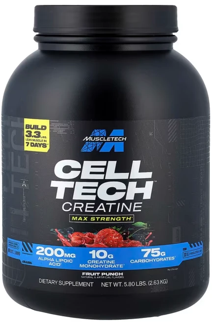 머슬테크 퍼포먼스 시리즈 CELL-TECH 크레아틴 프루트펀치 1.36kg, 1개, 2.63kg - 쿠팡
