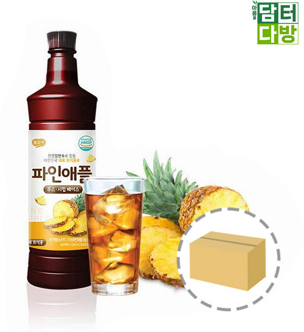 상큼상큼 파인애플 음료 970ml 1박스(15병), 15개