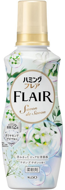 카오 플레어 허밍 섬유유연제 사봉 데 사봉, 520ml, 2개