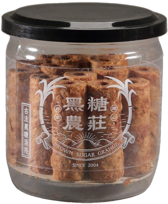 黑糖農莊-張師傅手工柴燒黑糖 古法黑糖蛋捲, 140g, 1個