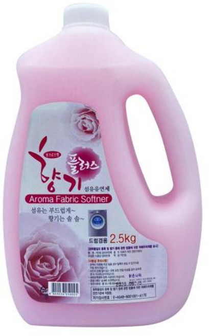 헨켈홈케어 섬유유연제 [DM리빙] 향기플러스(핑크로즈향) 2.5kg 4EA, 4개