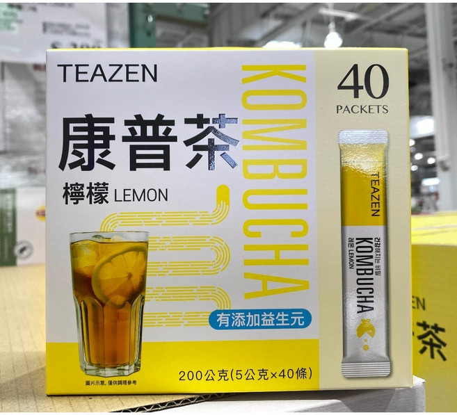 TEAZEN 康普茶 檸檬口味 40包, 5g, 1個, 40個裝
