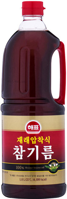 해표 재래식압착 참기름, 1.8L, 3개