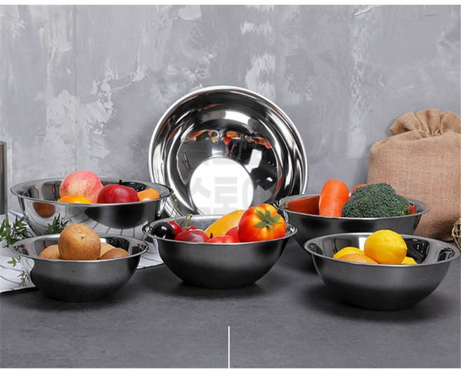 피피알디자인 스텐 믹싱볼 1개 심플한볼, 22cm