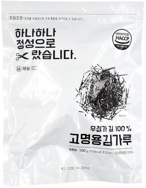 해농 고명용 김가루, 100g, 3개