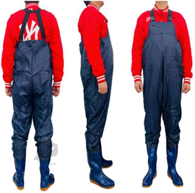 남성 멜빵바지장화 가슴장화 갯벌 작업 청색 275mm 갯벌체험옷 긴장화, 청색 270mm