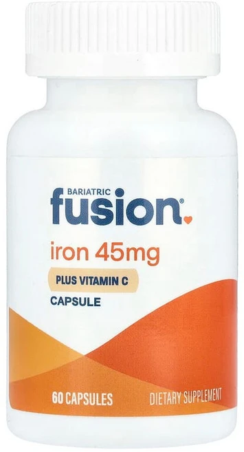 Bariatric Fusion 철분 비타민C 함유 45mg 캡슐 60정 Fusion (베리아트릭 퓨전), , 철분, 비타민C 함유, 45mg, 캡슐 60정 Ba, 1개 - 쿠팡