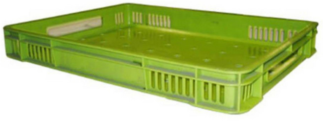 [싹스리공구] 국내생산 플라스틱 운반상자 두부상자 묵상자 사각박스 급식 바구니, SFP-01 녹색