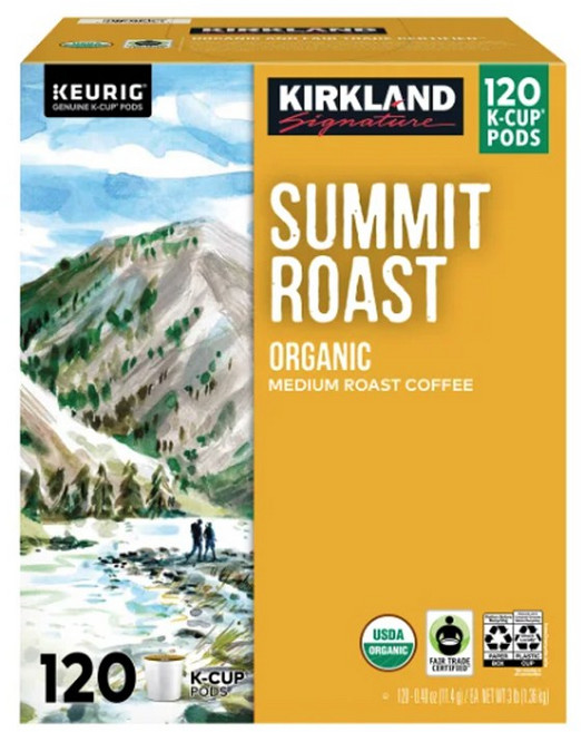 커클랜드 큐리그 K컵 캡슐커피 써밋 미디엄로스트, 미디엄 로스트, 1박스, 120개입, 11.5g