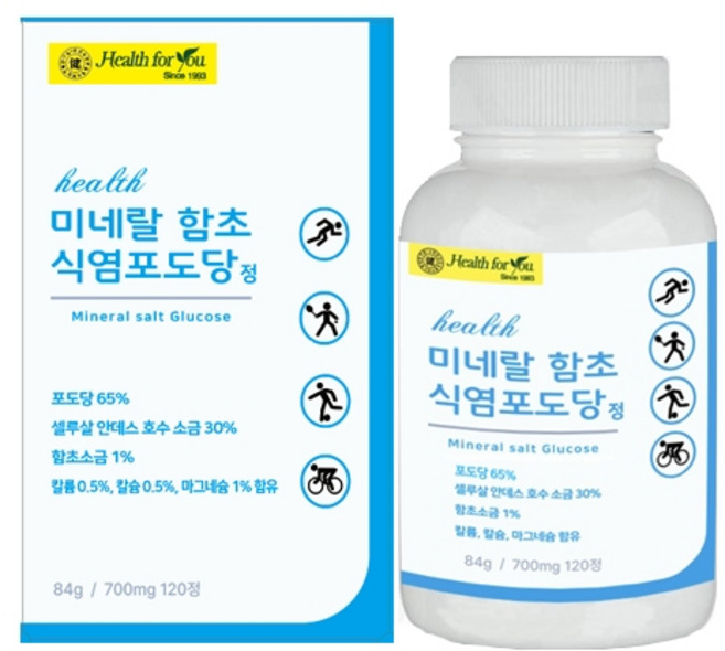 헬스포유 미네랄 함초 식염포도당정 700mg X 120정, 1개