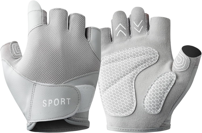 제이엔 여자 헬스장갑 웨이트 반장갑, 그레이