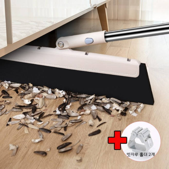 드림 다기능 EVA폼 매직 빗자루 2p + 빗자루 홀더 2p 밀대 머리카락 실리콘 고무 베란다 마루바닥 욕실 청소 스퀴지, 1개