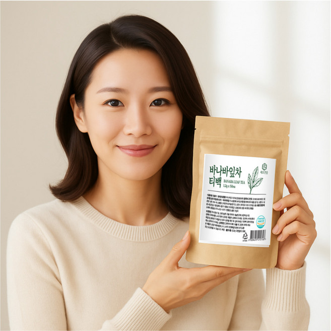 세모건담 바나바잎 차 티백 카페인없는, 8개, 50개입, 1.2g