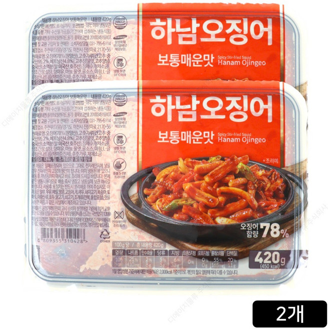 [홈쇼핑] 하남오징어 보통매운맛, 2개, 420g