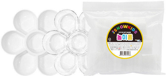 스노우키즈 꽃잎팔레트(화이트+투명) + 꽃폼(대)