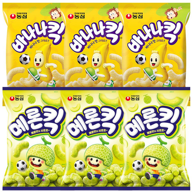 농심 메론킥 + 바나나킥, 3세트, 135g